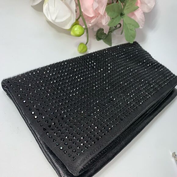 BCBGeneration Sparkly Clutch Black Medium - Picture 3 of 10